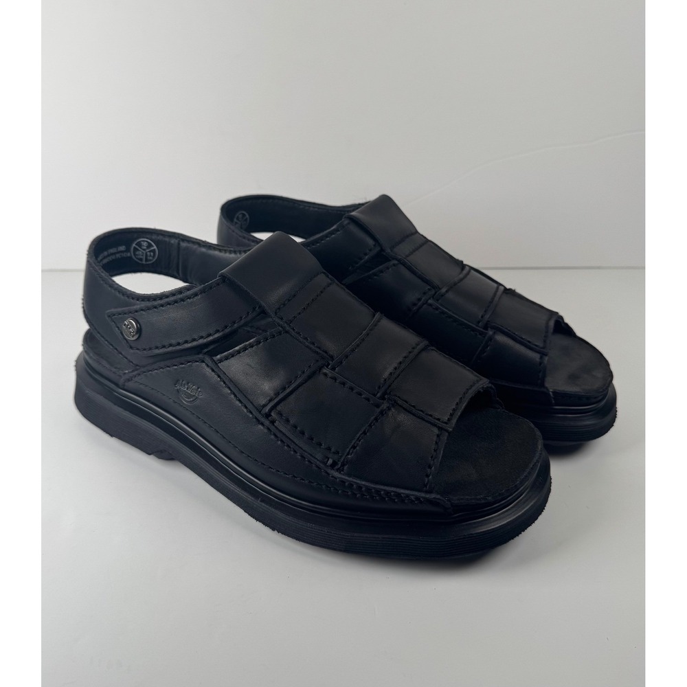 Dr. Martens Fisherman Sandals Black Leather Woven Mens Size 11 Y2K 9070
